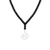 Islamic Beaded Necklace with Ya Hossein Calligraphy Steel Pendant