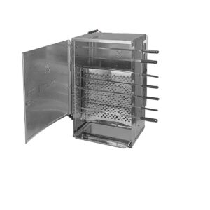 Vertical Kebab Gas Grill Burner – Automatic Rotating with 14-Skewer Stand