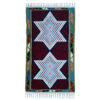 White Geometric Kilim Rug - Handwoven Persian Cotton & Acrylic Blend