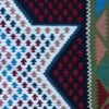 White Geometric Kilim Rug - Handwoven Persian Cotton & Acrylic Blend