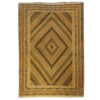 Brown Geometric Kilim Rug from Sirjan - Authentic Handwoven Persian Wool