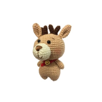 Amigurumi Stuffed Deer Animal – Handmade Crochet Plush Toy | Gentle & Cuddly