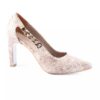 Natural Leather Pump Heels for Women with Snake Print Design