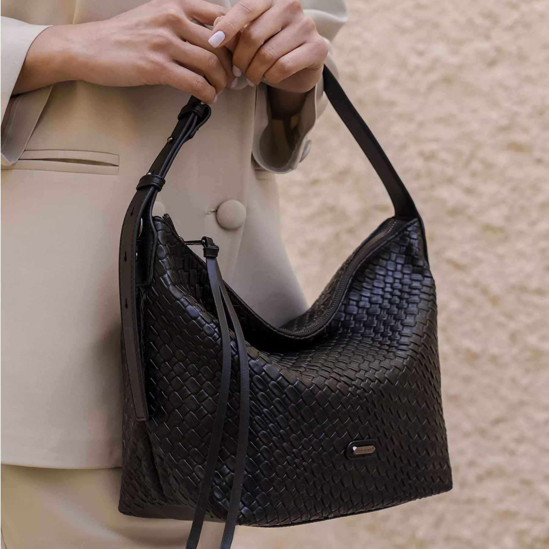 Leather Slouchy Bag – Hobo Style, Model Snake