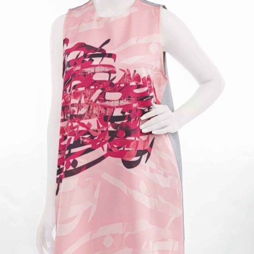 Women's Relaxed Fit Dress with Persian Calligraphy Design for Artistic Casual and Everyday Style