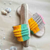 Macrame Flat Slippers for Women Handmade Model Mitra