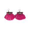 Macrame Hoop Tassel Earrings for Women Model Sadaf