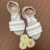 Macrame Sling Back Flat Sandals with Boho Design Handmade Code Sh04