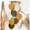 Macrame Wall Hanging Tapestry Art Bohemian Colorful leaves