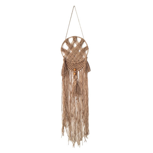 Handmade Cotton Macramé Wall Hanging Tapestry, Boho Dreamcatcher Wall Decor