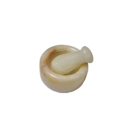 Marble Mortar & Pestle Set for Saffron & Spice Blending Model Nima