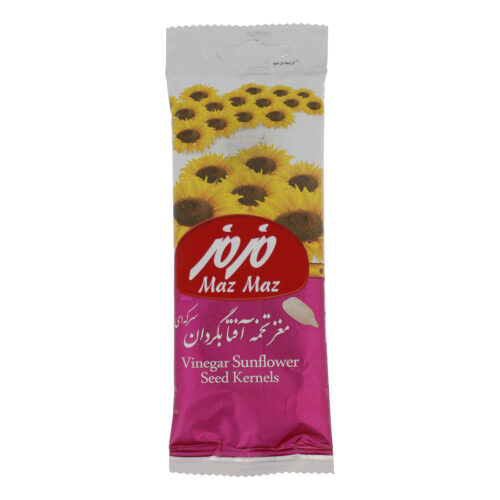 Maz Maz Vinegar Flavored Sunflower Seed Kernels, Tangy Sour Crunchy Snack, 35g x 10 Pack