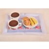 Lightweight Melamine Serving Tray - Rectangular Tea Kettle Pattern Tray