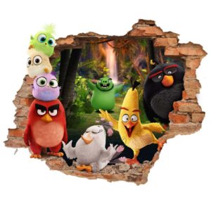 Nursery 3D Wall Sticker for Baby’s Room with Angry Birds Design