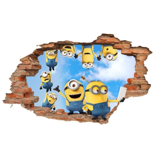 3D Minions Wall Sticker for Nursery & Kids' Rooms – Cute Design