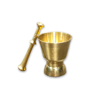 Persian Brass Mortar & Pestle Traditional Model Hoda