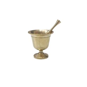 Persian Brass Mortar & Pestle for Grinding & Pounding Spices Model Neda
