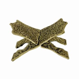 Foldable Brass Quran Rehal Stand Holder with Engraved Deign
