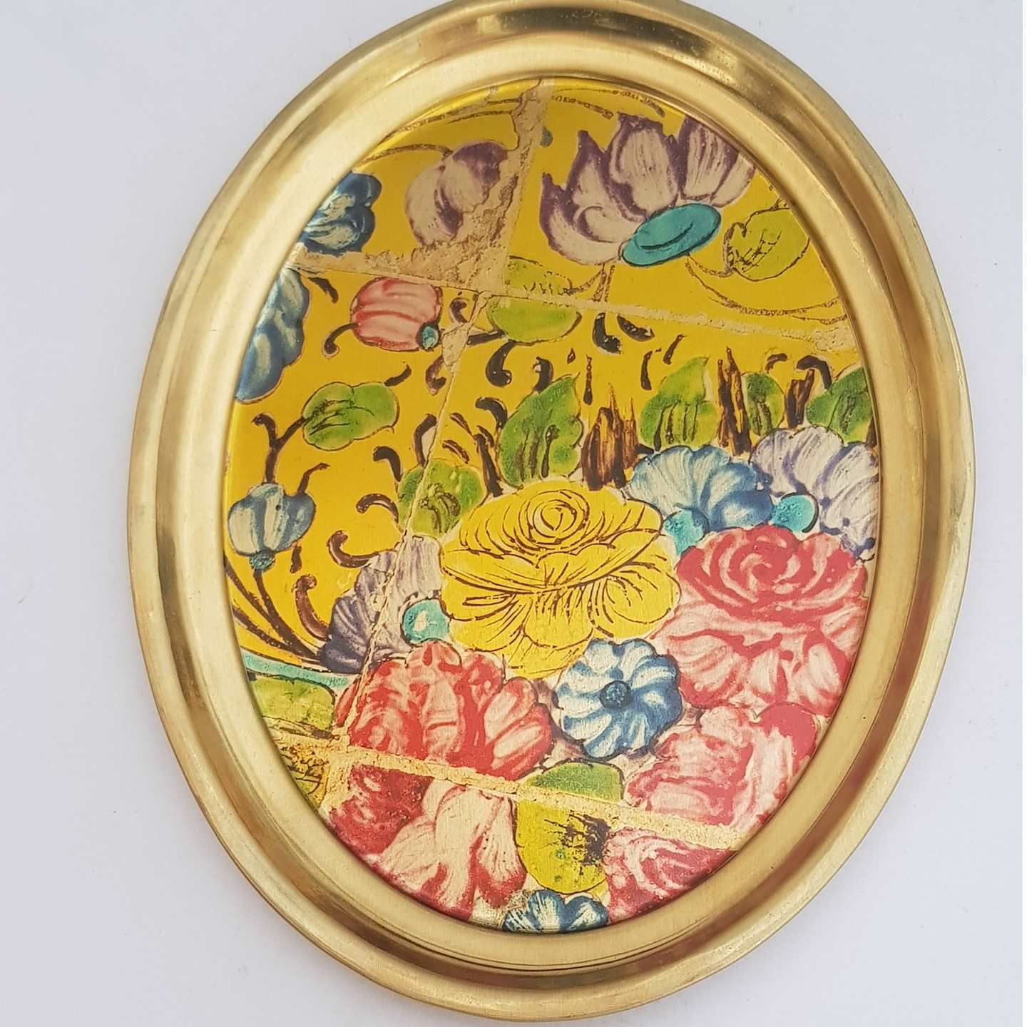 Persian Brass Serving Tray – Elegant Floral Design Tray