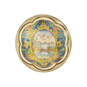 Persian Brass Serving Tray – Elegant Landscape Design Tray