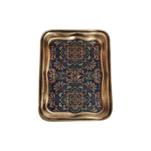 Persian Brass Serving Tray – Traditional Floral Design Tray