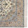 Hand-Knotted Persian Yazd Rug (Lachak Toranj Floral Medallion) - Cream Wool