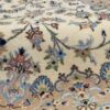 Hand-Knotted Persian Yazd Rug (Lachak Toranj Floral Medallion) - Cream Wool