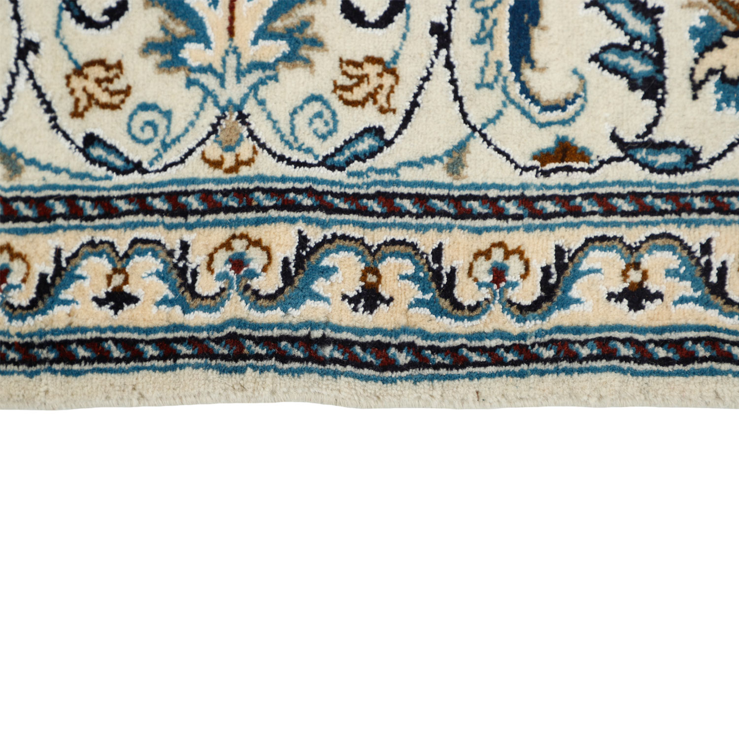 Hand-Knotted Persian Birjand Rug (Lachak Toranj Floral Medallion) – Black Wool