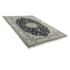 Hand-Knotted Persian Birjand Rug (Lachak Toranj Floral Medallion) - Black Wool