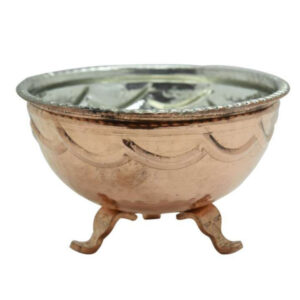 Persian Hammered Copper Footed Bowl – Model Sayeh