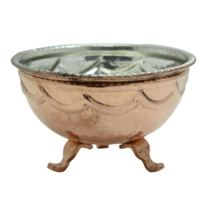 Persian Hammered Copper Footed Bowl - Model Sayeh