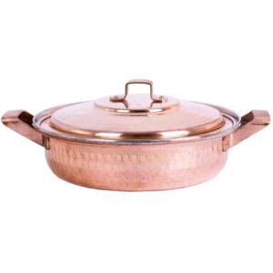Persian Copper Sauté Pan – Hammered with Lid (Negar Model)