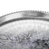 Persian Copper Serving Tray - Traditional Hammered Model Hormized Silver