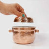 Persian Copper Cooking Pot - Handcrafted Hammered Design, Nader