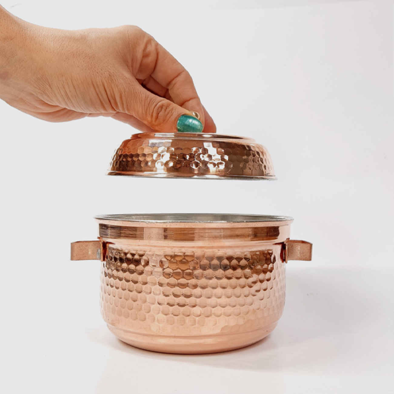 Persian Copper Cooking Pot – Handcrafted Hammered Design, Nader