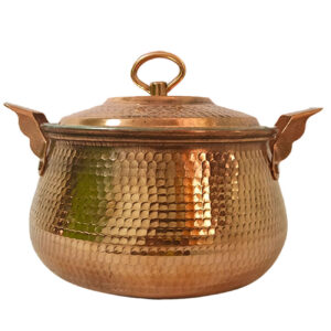 Persian Copper Cooking Pot – Handcrafted Hammered Design, Arsam
