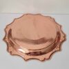 Persian Copper Serving Tray - Traditional Round Hammered Sun Design