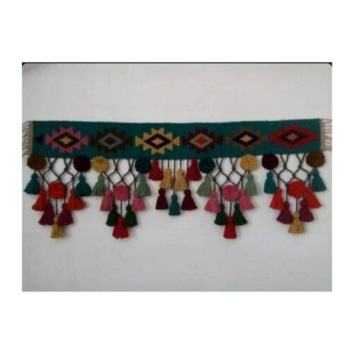 Persian Wool Tassel Wall Hanging Tapestry, Traditional Handwoven Wall Decor