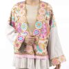 Persian Embroidered Manto for Women with Floral Design