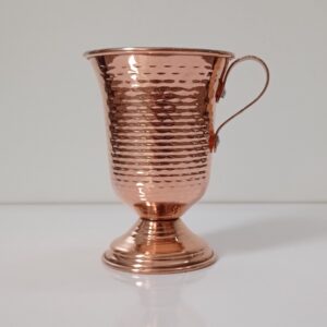 Persian Copper Cup – Handcrafted with Handle for Cold Drinks – Hammered Parastoo