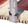 Genuine Handwoven Persian Geometric Gabbeh Rug - Checkered Cream Wool