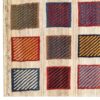 Genuine Handwoven Persian Geometric Gabbeh Rug - Checkered Cream Wool