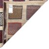 Genuine Handwoven Persian Geometric Gabbeh Rug - Checkered Cream Wool