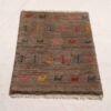 Handwoven Persian Minimalist Gabbeh Rug - Solid Brown Wool