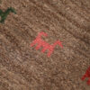 Handwoven Persian Minimalist Gabbeh Rug - Solid Brown Wool