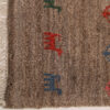 Handwoven Persian Minimalist Gabbeh Rug - Solid Brown Wool