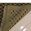Handwoven Persian Minimalist Gabbeh Rug - Bordered Animal Motifs - Green Wool