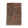 Handwoven Persian Minimalist Gabbeh Rug - Solid Brown Wool