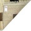 Handwoven Persian Geometric Gabbeh Rug - Bordered Brown Wool