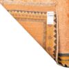 Handwoven Persian Minimalist Gabbeh Rug - Geometric Bordered Orange Wool